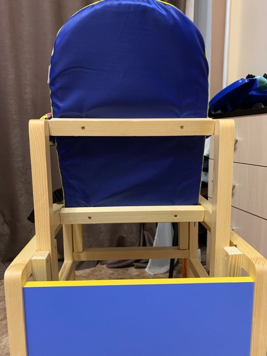 Фотография покупателя товара Стульчик трансформер для кормления «Ксения», цвет синий - Фото 2