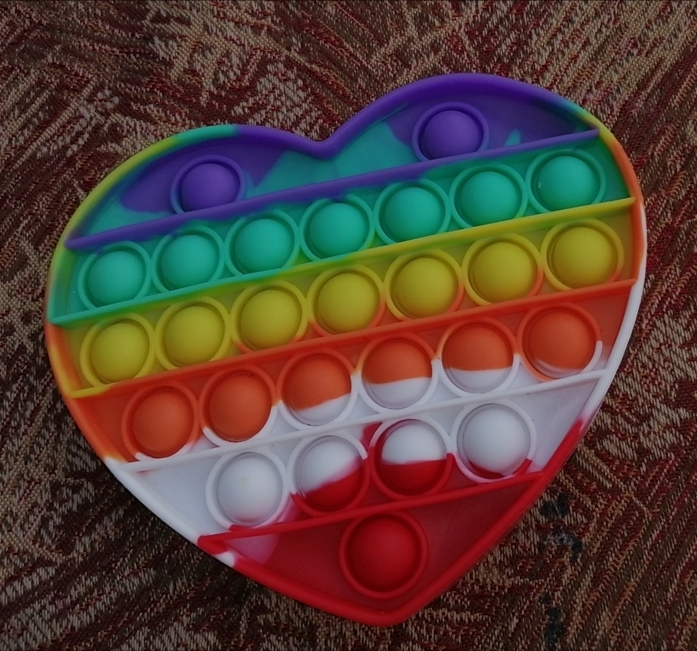 Фотография покупателя товара Антистресс игрушка «Вечная пупырка», сердце, радуга - Фото 3