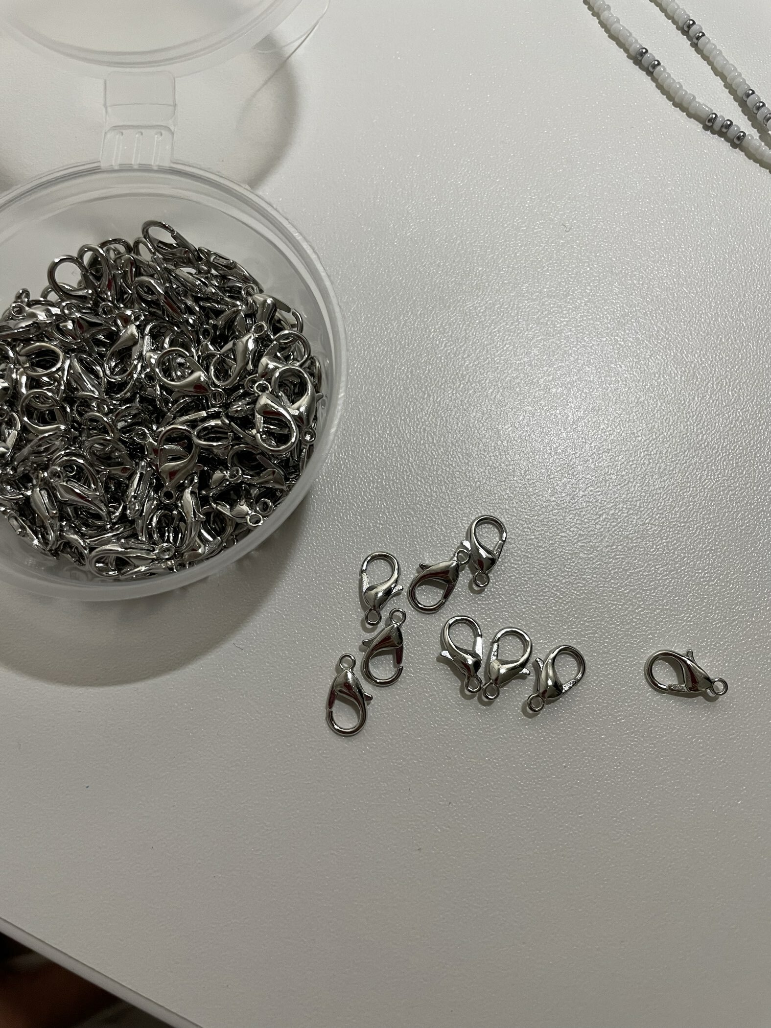 Фотография покупателя товара Замок карабин, 200 шт. 12 мм, цвет серебро - Фото 1