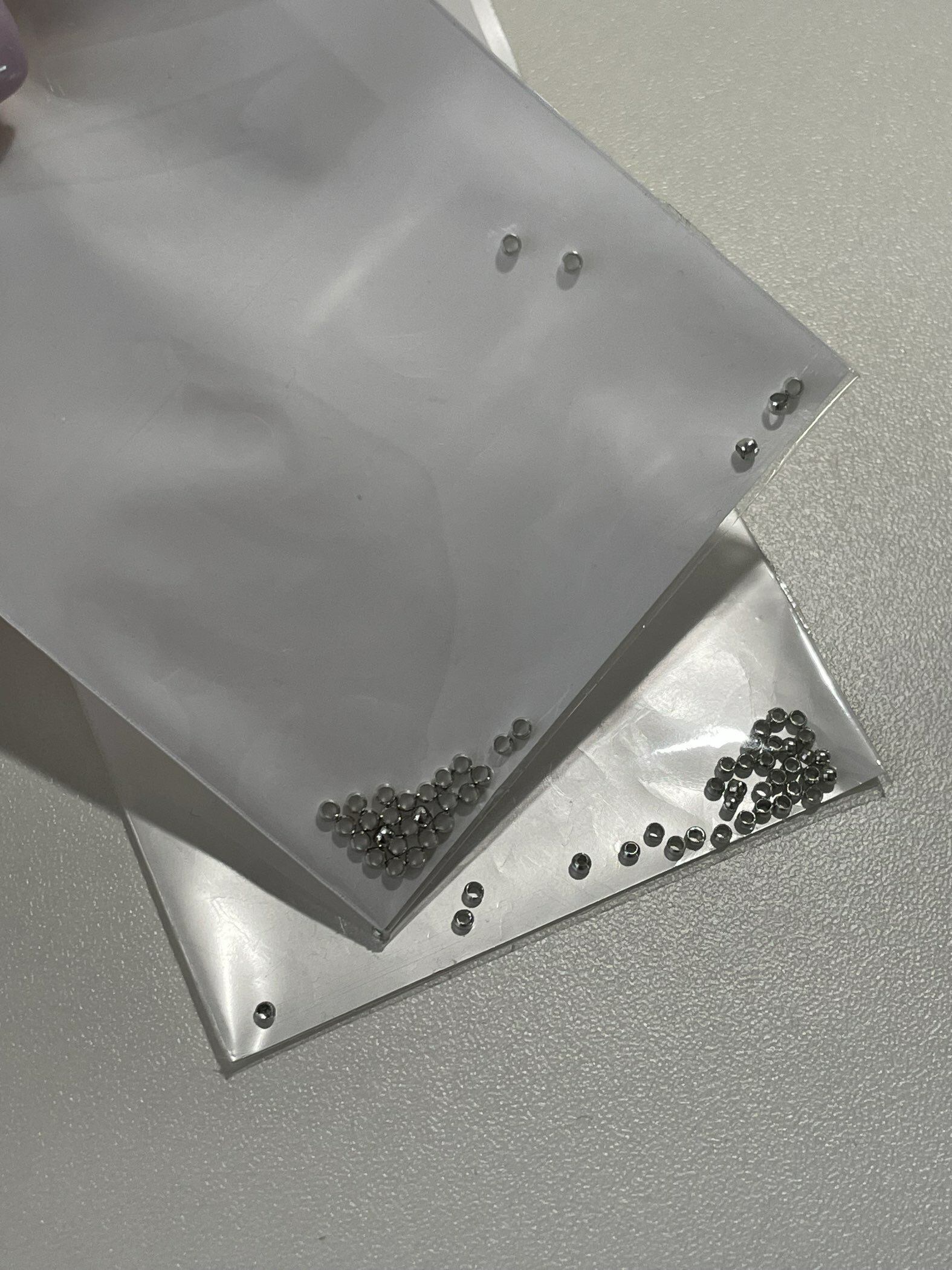 Фотография покупателя товара Кримп - зажимная бусина, 2×1.5 мм, 30 шт. цвет серебро - Фото 1