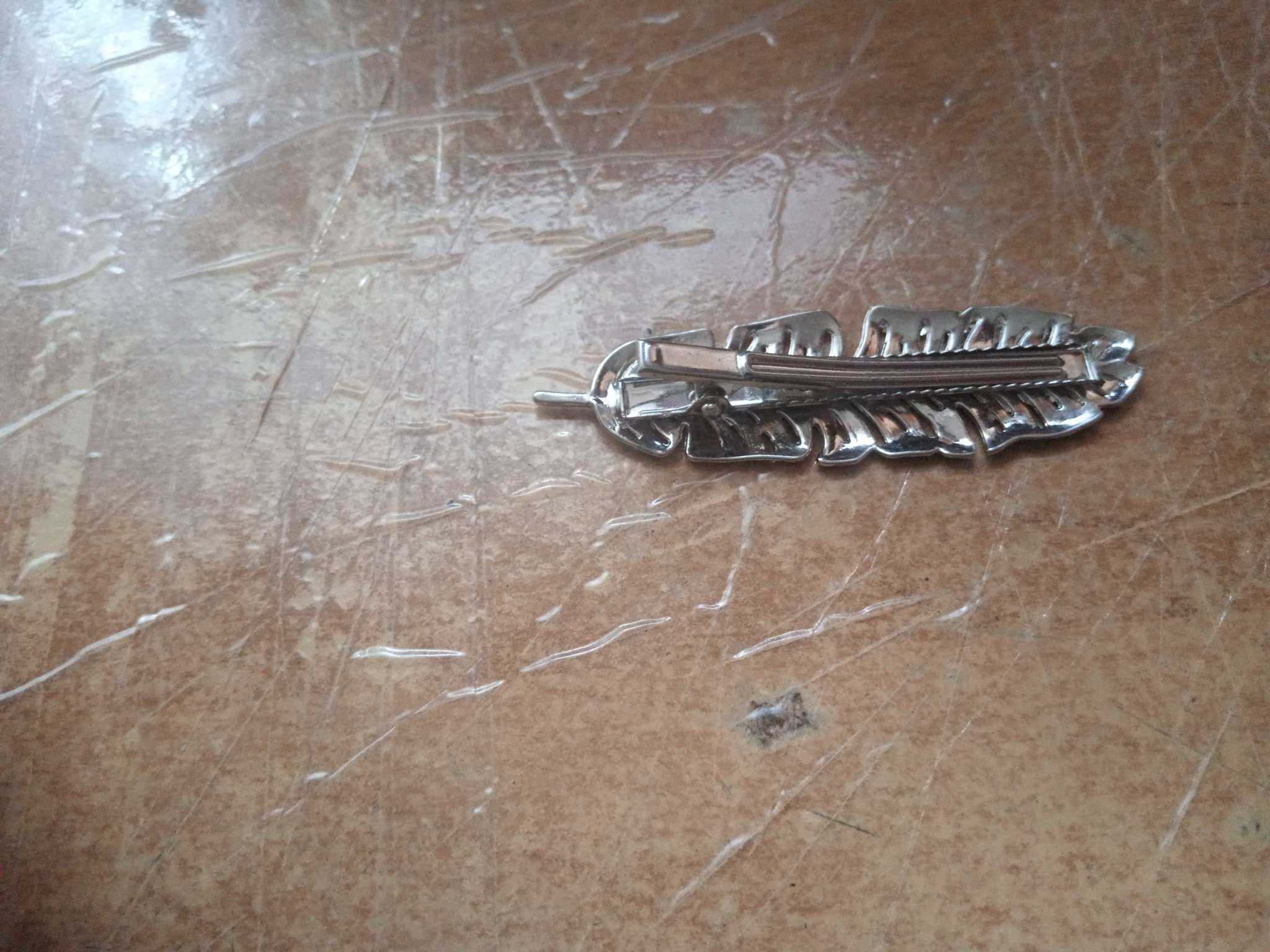 Фотография покупателя товара Зажим для волос «Либерти», перо, 7.5 см, серебро - Фото 2