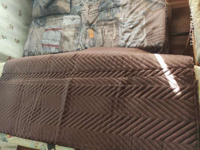 Фотография покупателя товара Покрывало 2сп Экономь и Я 180×210±5 см, цвет коричневый - Фото 13