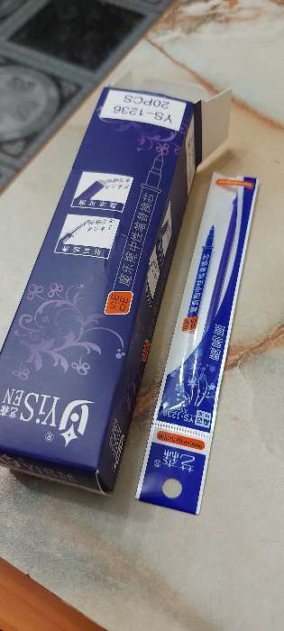 Фотография покупателя товара Стержень гелевый 0,5 мм, для ручки со стираемыми чернилами, 131 мм, чернила синие (штрихкод на штуке)
