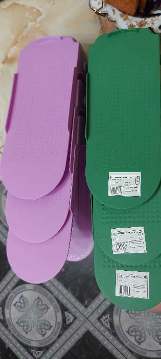 Фотография покупателя товара Подставка для хранения обуви регулируемая, 25×17×9 см, цвет МИКС