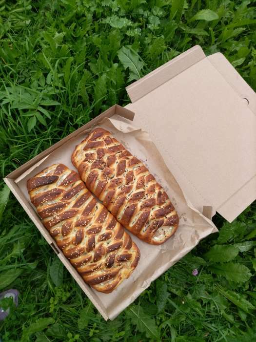 Фотография покупателя товара Коробка для пирога, крафтовая, 40 х 33 х 5,4 см