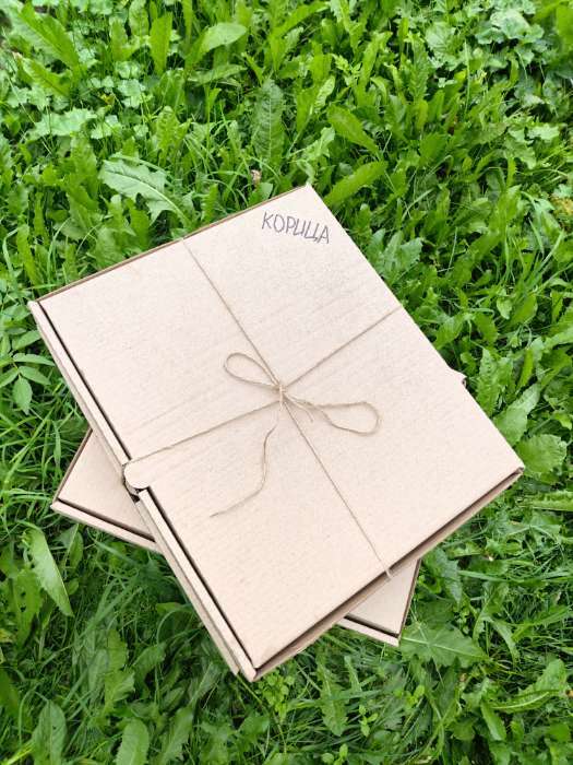 Фотография покупателя товара Коробка для пирога, крафтовая, 40 х 33 х 5,4 см - Фото 2