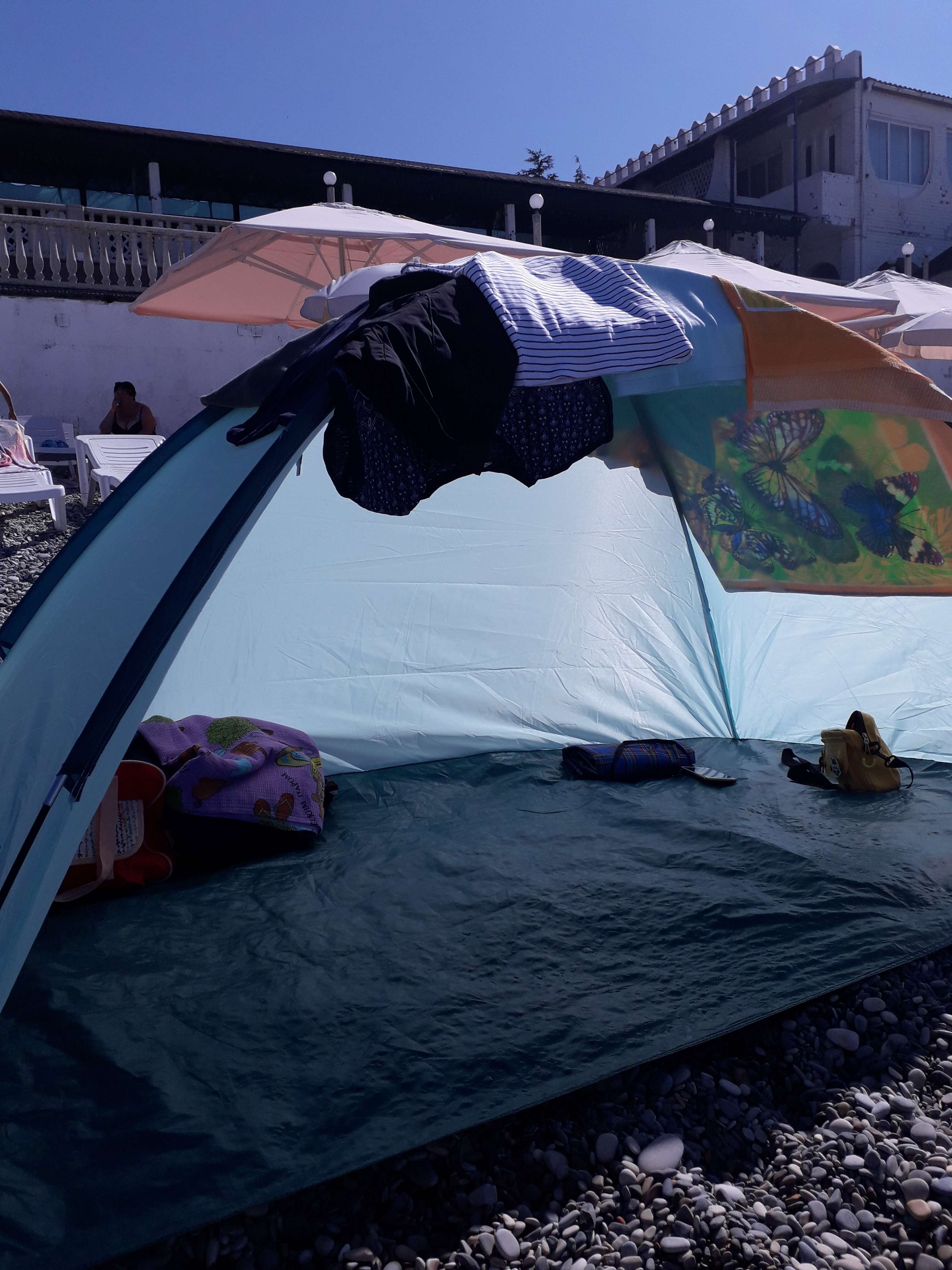 Фотография покупателя товара Палатка пляжная 2-местная Bestway BEACH GROUND 2 TENT, 200×120×90 см, трекинговая, однослойная, зелёная - Фото 1