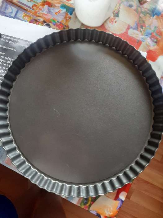 Фотография покупателя товара Форма для выпечки «Жаклин. Рифлёный круг», d=13,5 см, съёмное дно, антипригарное покрытие, цвет чёрный - Фото 1