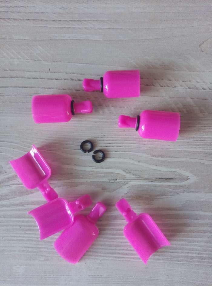 Фотография покупателя товара Зажимы для снятия гель-лака, 5 шт, цвет розовый