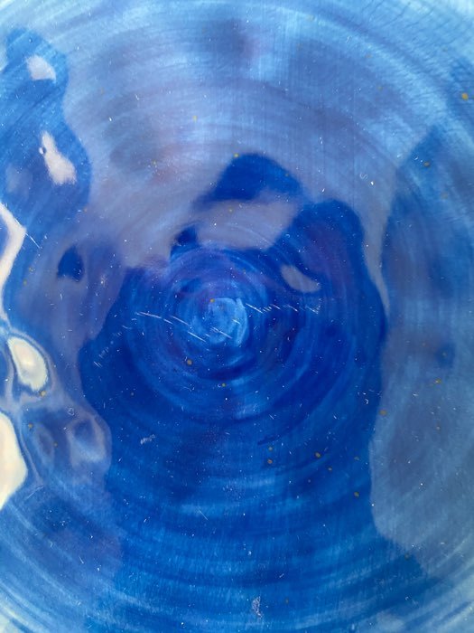 Фотография покупателя товара Тарелка фарфоровая Доляна «Космос», d=27,5 см, цвет синий - Фото 6