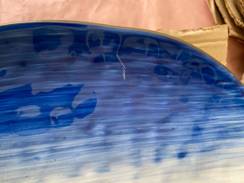Фотография покупателя товара Блюдо фарфоровое Доляна «Космос», 30,8×21,7×3,3 см, цвет синий - Фото 15