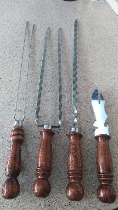 Фотография покупателя товара Нож-вилка (шампур) для шашлыка узбекский - Фото 1