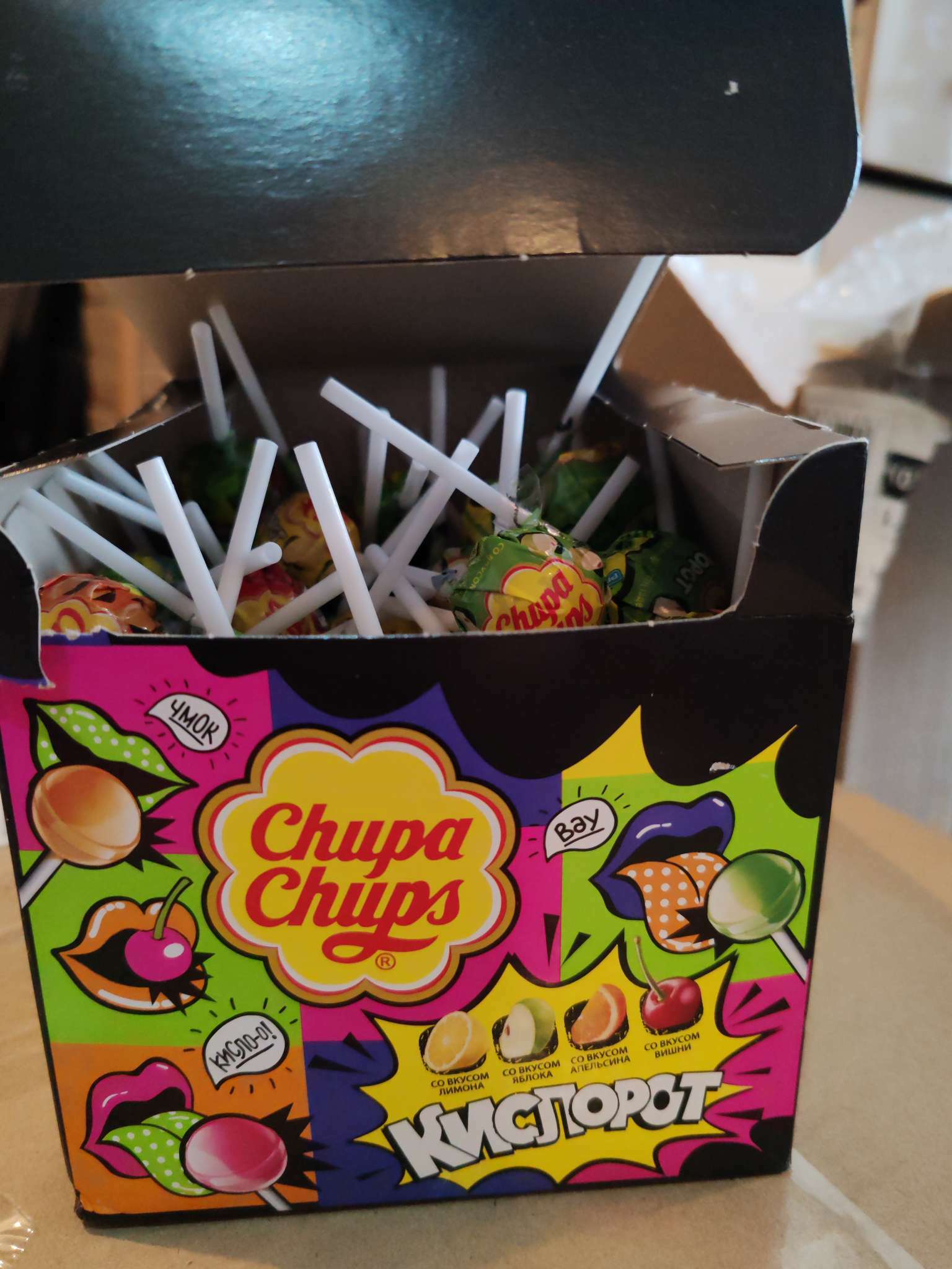 Фотография покупателя товара Карамель Chupa Chups «Кислорот», ассорти, 12 г - Фото 23