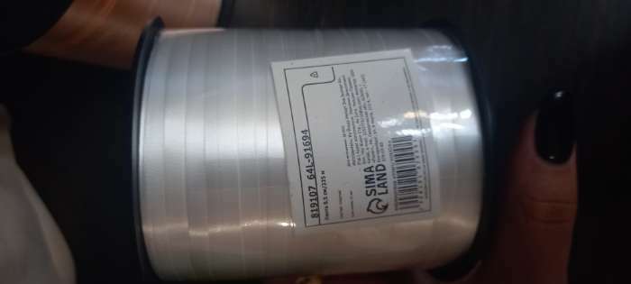 Фотография покупателя товара Лента упаковочная простая, матовая, белая, 0.5 см × 225 м - Фото 2