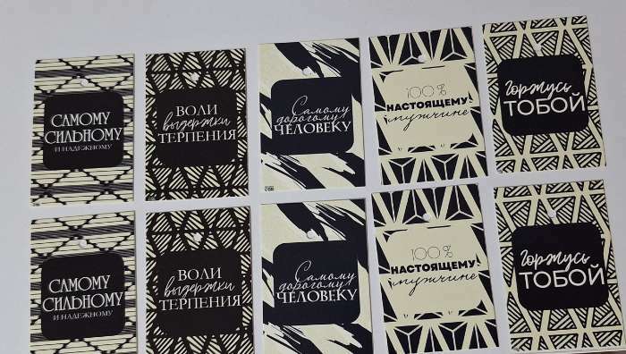 Фотография покупателя товара Набор бирок для подарков, цветов «Пожелания. Графика», 10 шт. (5 видов), картон, 4×6 см - Фото 1