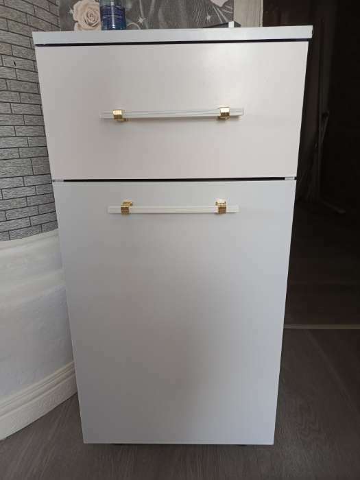 Фотография покупателя товара Ручка-скоба CAPPIO PK117, м/о 96 мм, цвет белый/золото - Фото 4