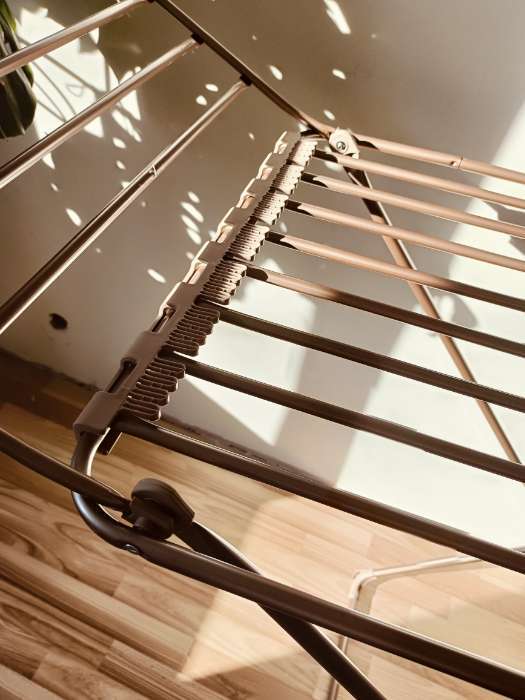 Фотография покупателя товара Сушилка для белья напольная, рабочая длина 18 м, серая - Фото 3