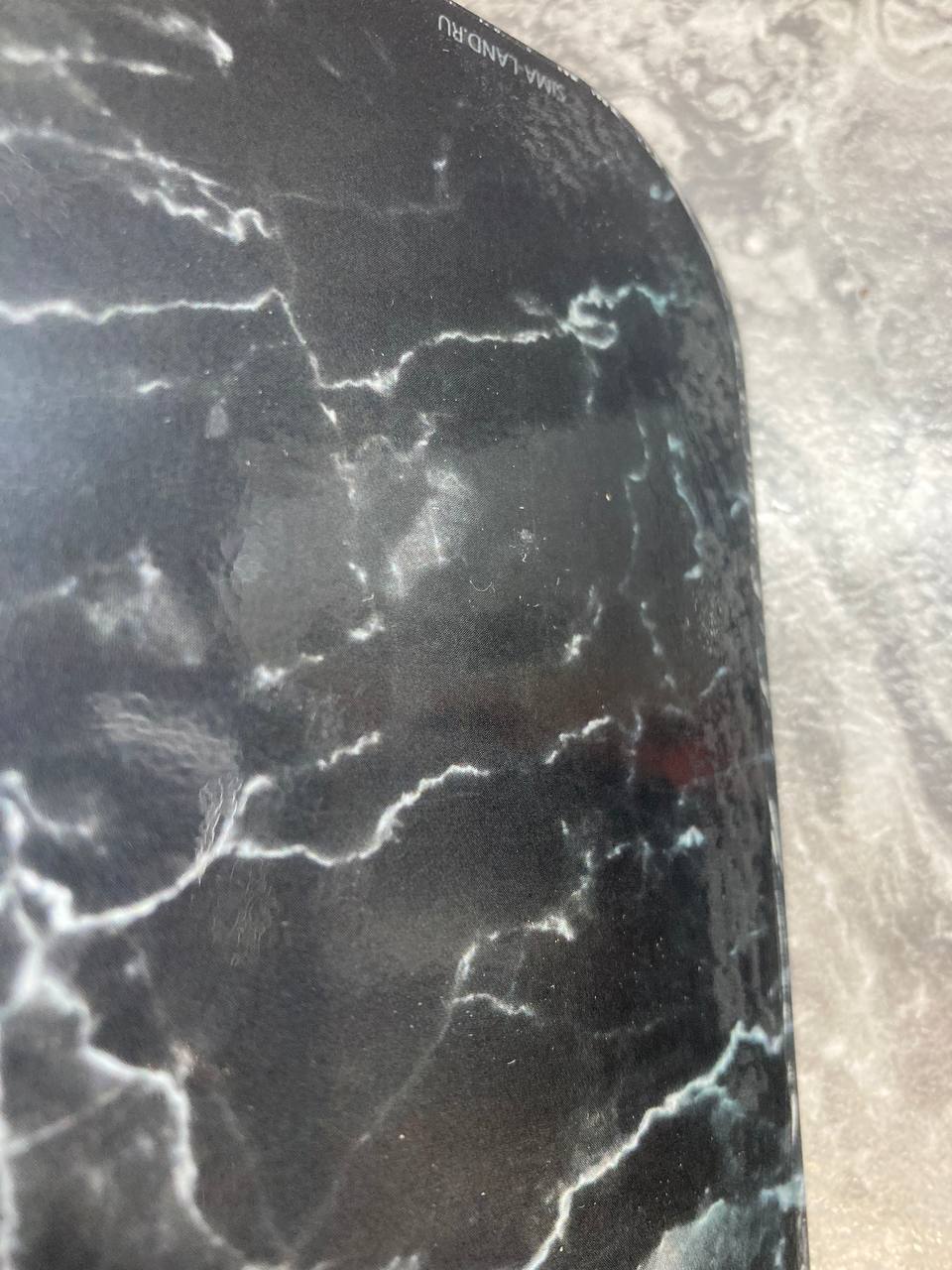 Фотография покупателя товара Подставка под горячее квадратная «Черный мрамор», 15х15 см