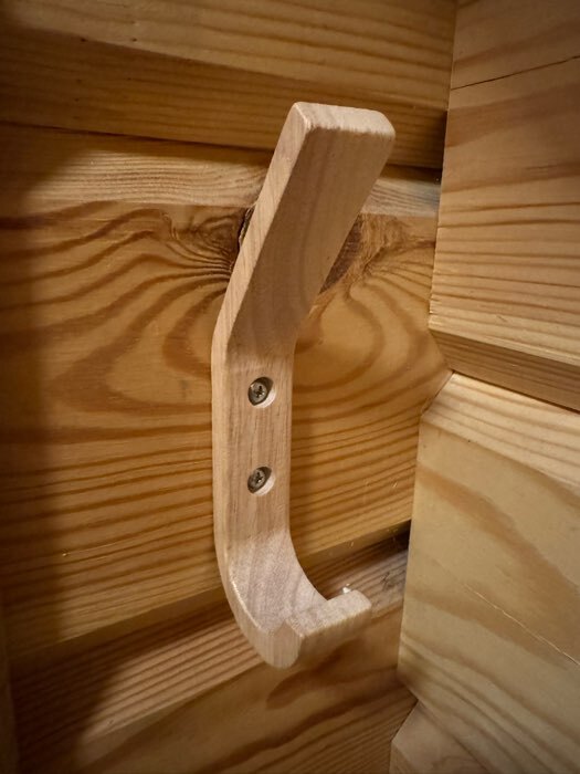 Фотография покупателя товара Крючок мебельный CAPPIO HALCYON, двухрожковый, деревянный - Фото 1
