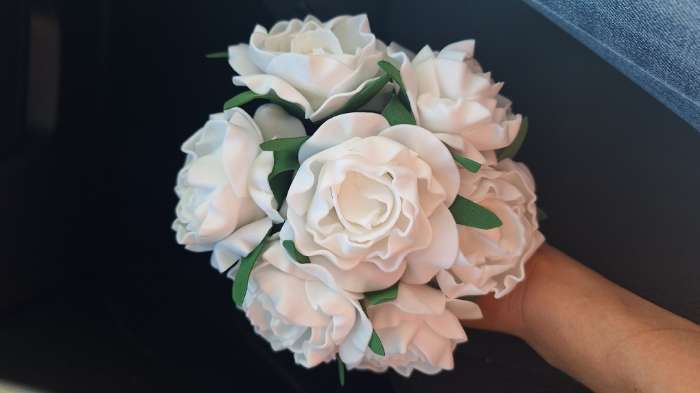 Фотография покупателя товара Букет "Объёмный цветок" 7 цветков, белый