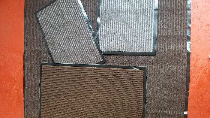 Фотография покупателя товара Коврик придверный влаговпитывающий, ребристый, «Стандарт», 120×150 см, цвет коричневый
