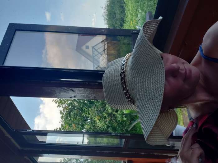 Фотография покупателя товара Шляпа женская с золотой цепью MINAKU, цвет молочный, размер 58 - Фото 1