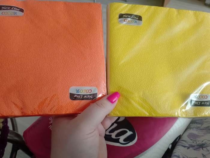 Фотография покупателя товара Салфетки бумажные New line FRESCO «Желтый», 2 слоя, 33×33 см, 20 шт. - Фото 1