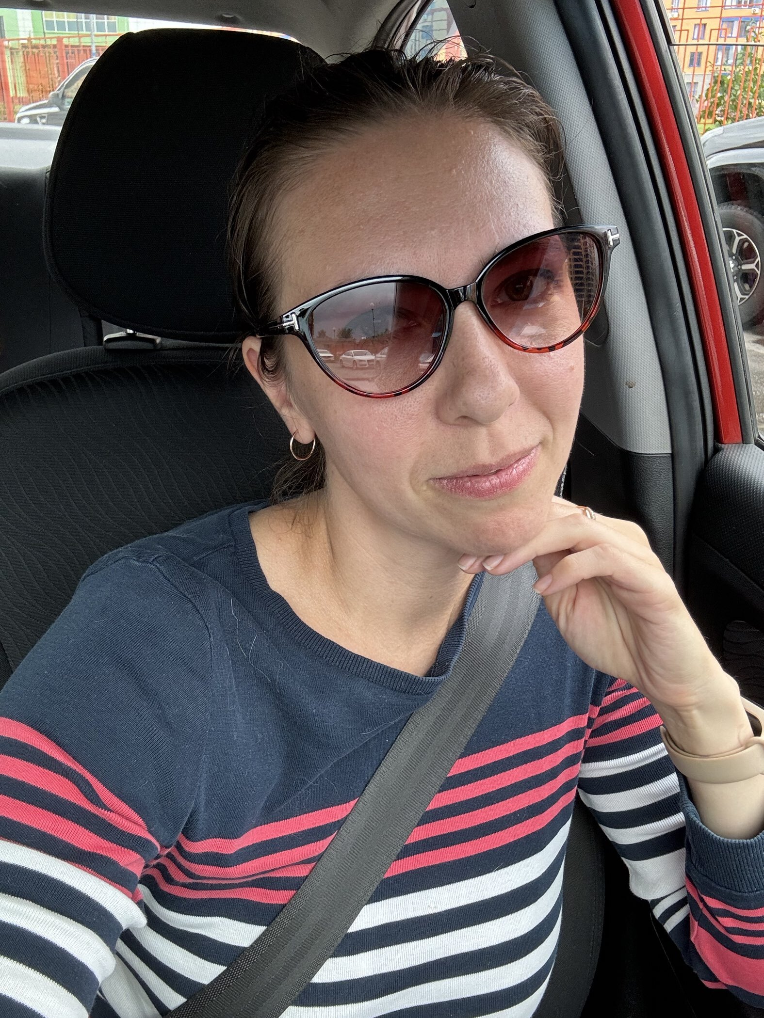 Фотография покупателя товара Очки солнцезащитные женские «OneSun. Леопардовый принт», uv 400, линза 4.5×6 см, чёрный, бордовый - Фото 2