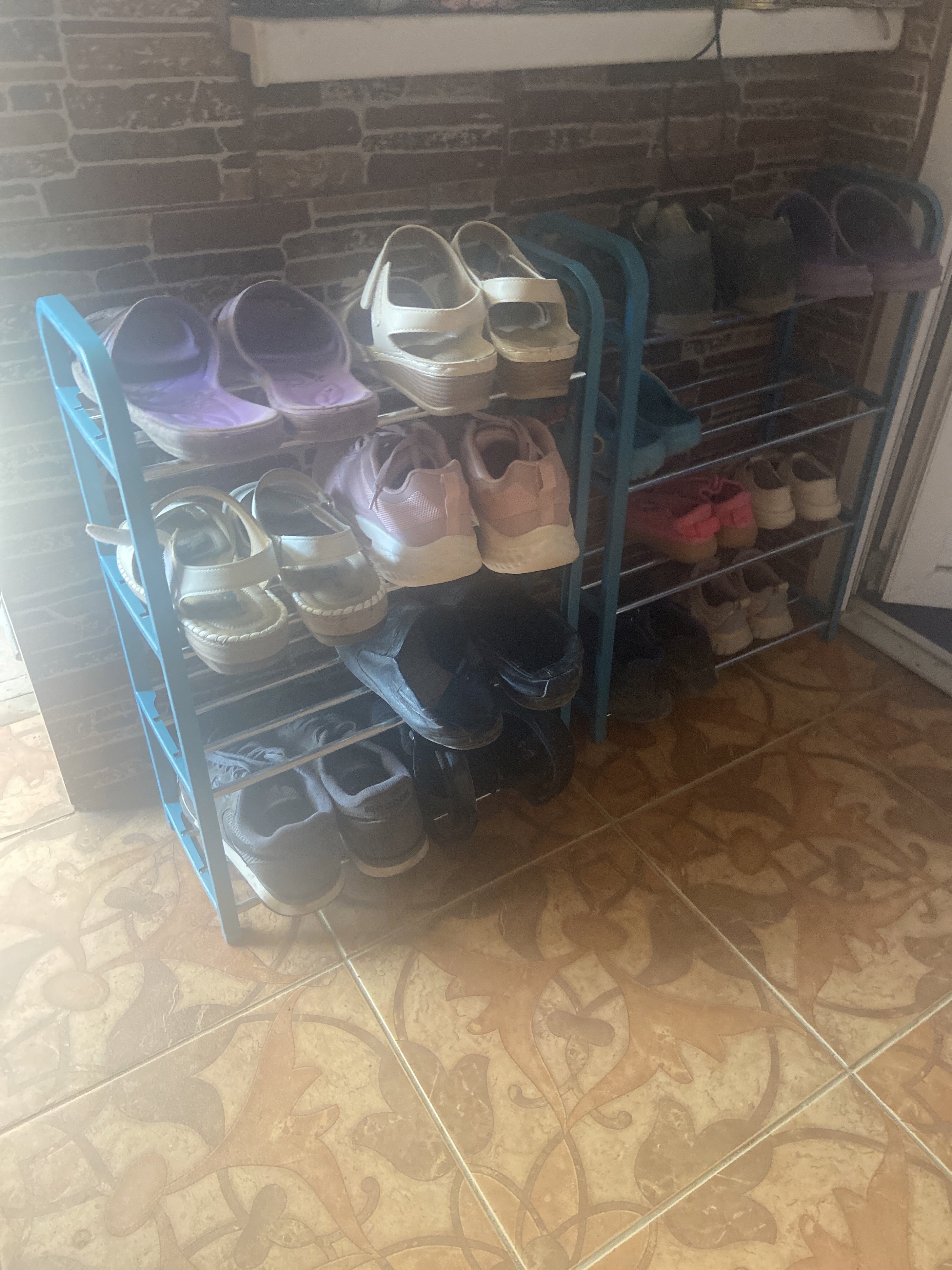 Фотография покупателя товара Полка для обуви Доляна, 4 яруса, 50×19×59 см, синяя - Фото 11