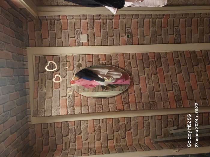 Фотография покупателя товара Бумажные обои «Кирпичи 301-07», 0.53×10.05 м, бежевый/коричневый/серый - Фото 1