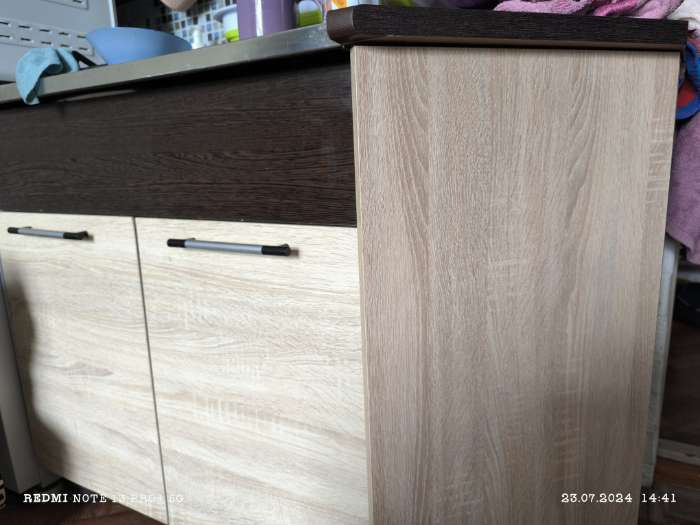 Фотография покупателя товара Шкаф напольный «Сабрина», завершающий, закрытый, правый, 300×600×850 мм, цвет венге/дуб сонома/дуглас тёмный - Фото 1