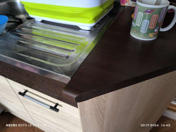 Фотография покупателя товара Шкаф напольный «Сабрина», завершающий, закрытый, правый, 300×600×850 мм, цвет венге/дуб сонома/дуглас тёмный - Фото 4