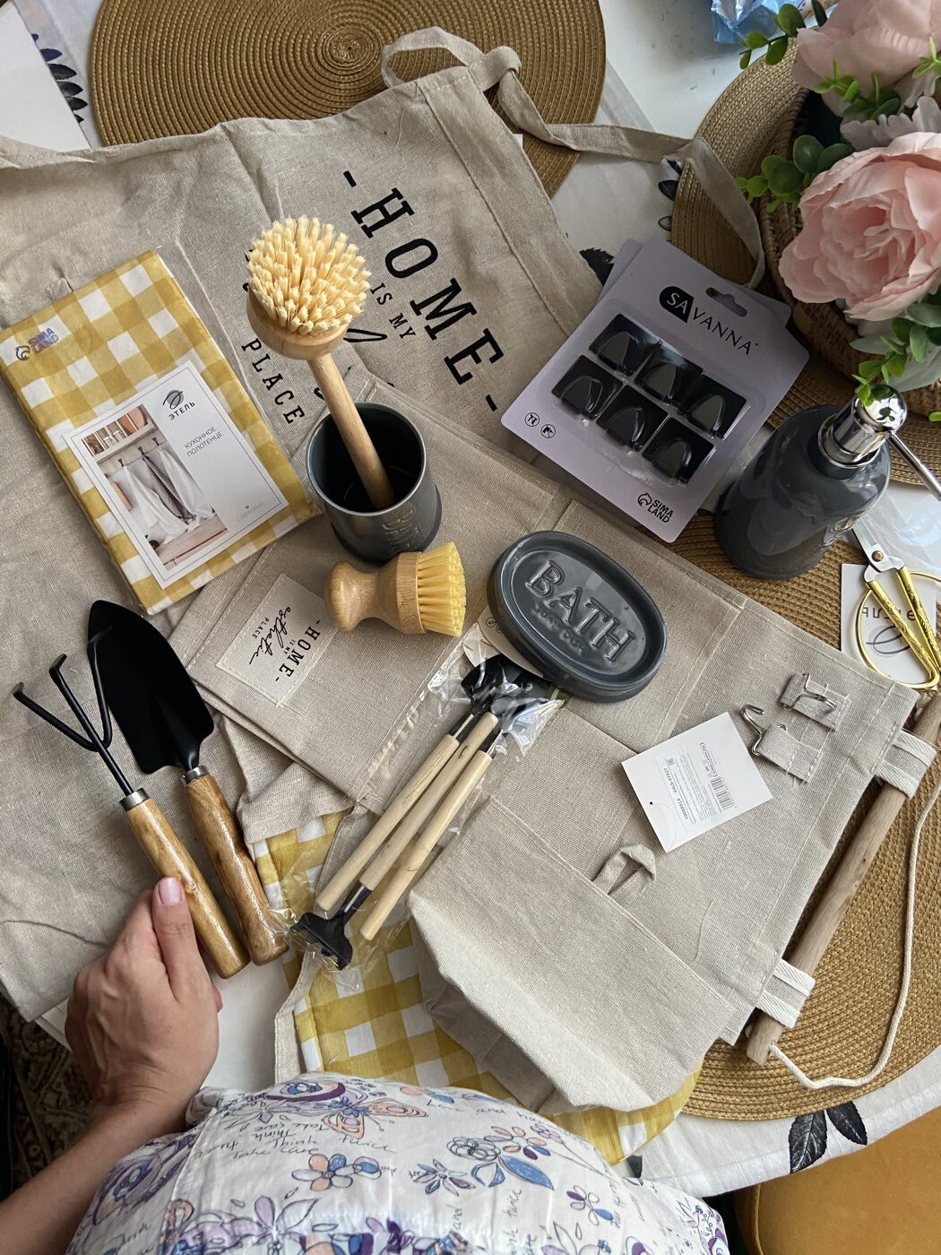 Фотография покупателя товара Набор садового инструмента, 2 предмета: рыхлитель, совок, длина 26 см, деревянные ручки, Greengo - Фото 1