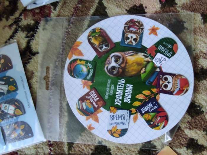 Фотография покупателя товара Закладки магнитные для книг, 8 шт. «Книжный котоман», 15×15 см - Фото 2