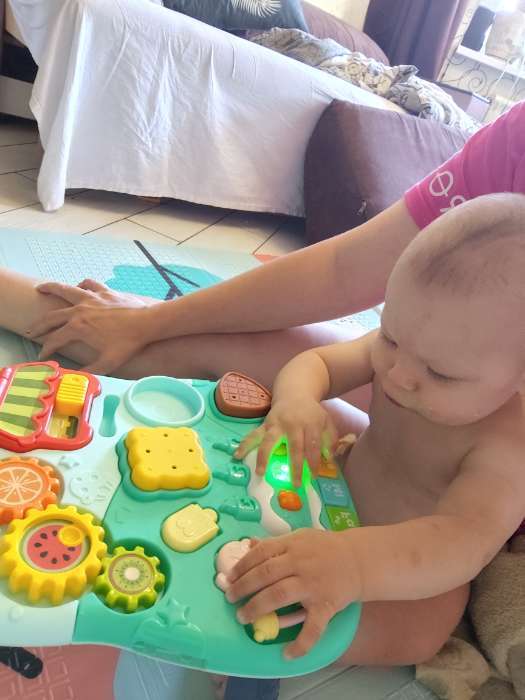 Фотография покупателя товара УЦЕНКА Столик-ходунки 4в1 ZABIAKA, звуковые эффекты, цвет МИКС - Фото 1