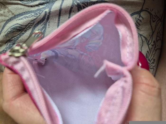 Фотография покупателя товара Кошелек детский текстильный "Аниме", 11х9х0,5 см, цвет розовый - Фото 2