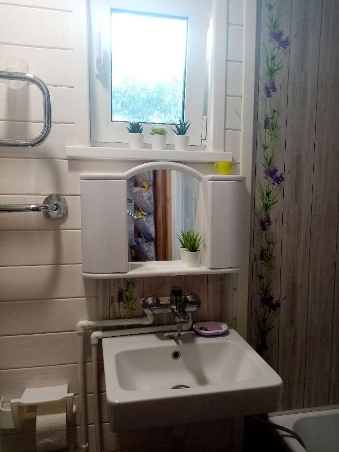 Фотография покупателя товара Шкафчик зеркальный для ванной комнаты «Арго», цвет белый мрамор - Фото 1