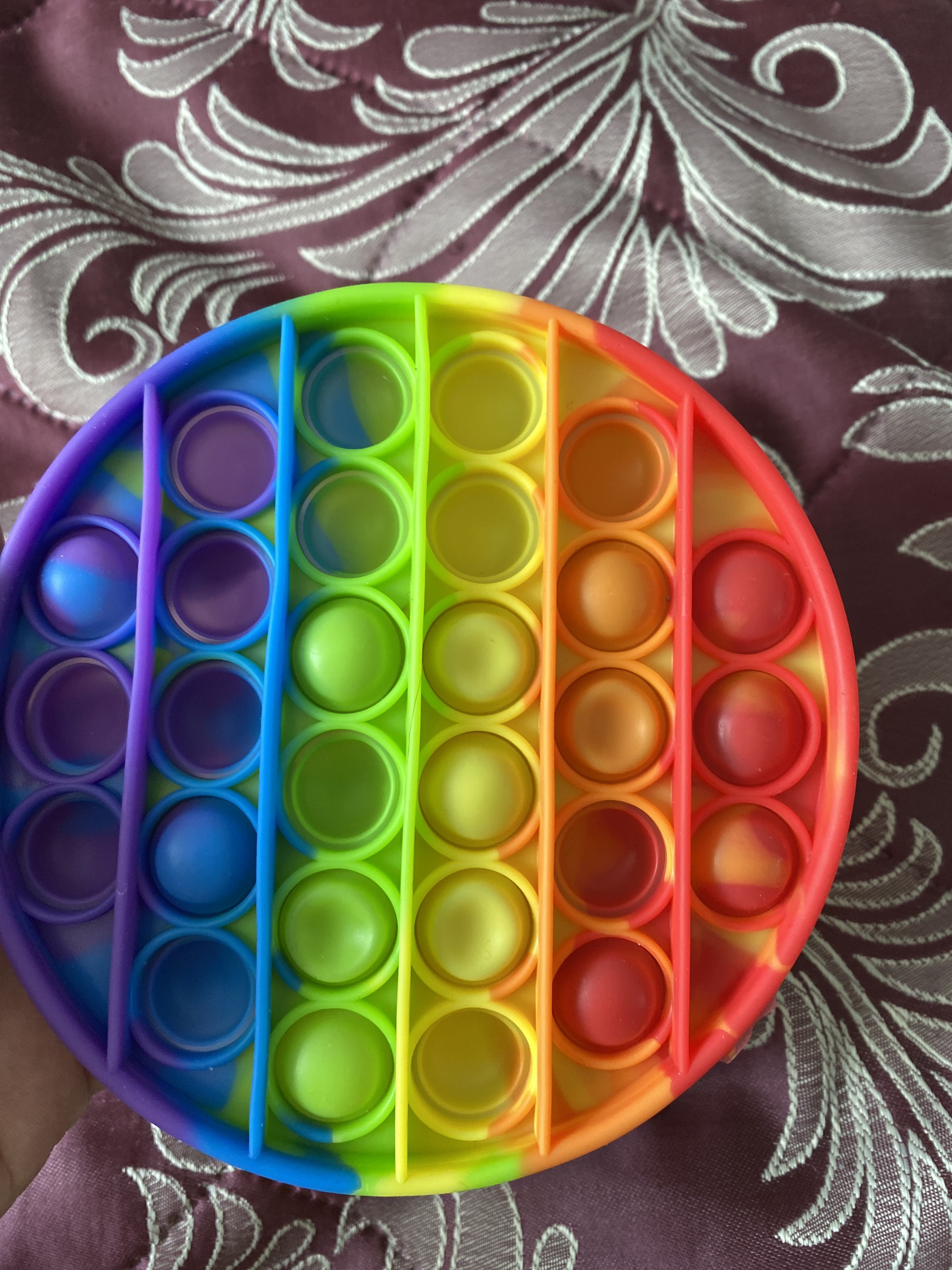 Фотография покупателя товара Антистресс игрушка «Вечная пупырка», круг, радуга - Фото 5