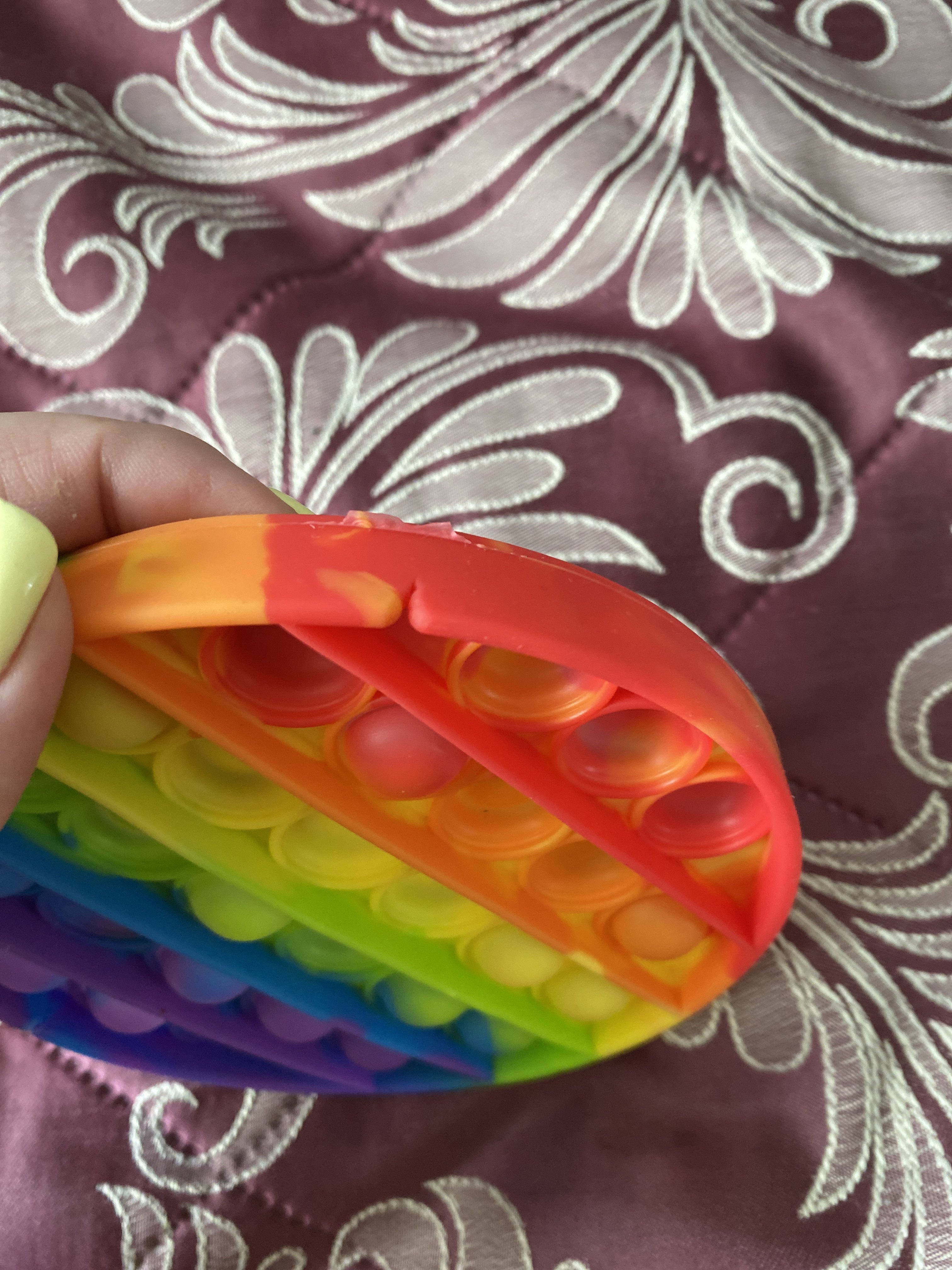 Фотография покупателя товара Антистресс игрушка «Вечная пупырка», круг, радуга - Фото 6