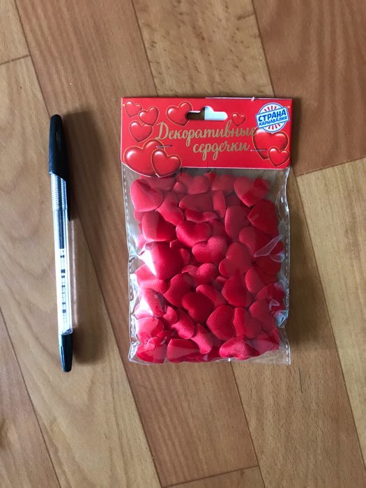 Фотография покупателя товара Сердечки декоративные, набор 100 шт., 2 см, цвет красный - Фото 6