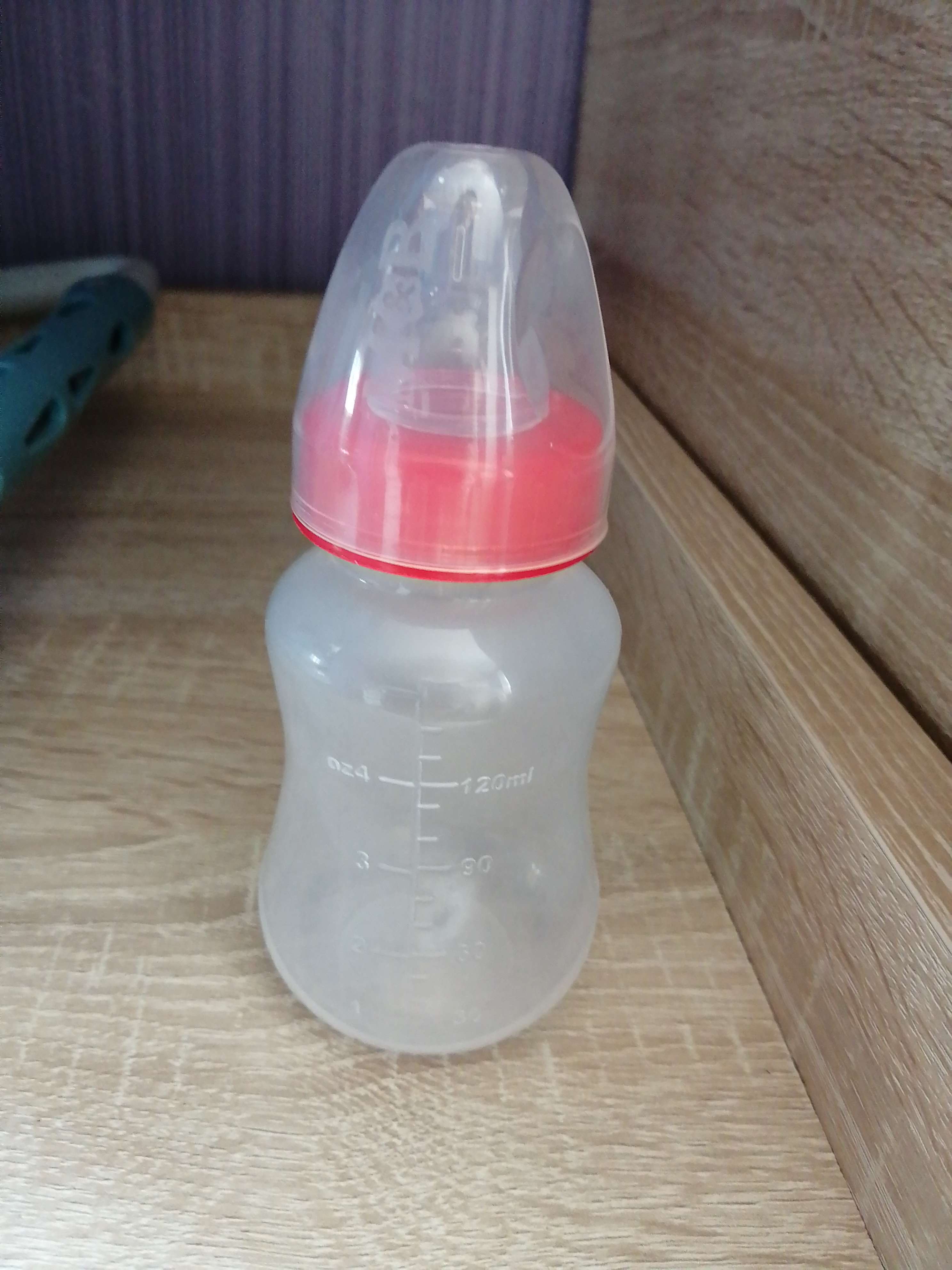 Фотография покупателя товара Бутылочка для кормления детская приталенная, 150 мл, от 0 мес., цвет красный - Фото 4