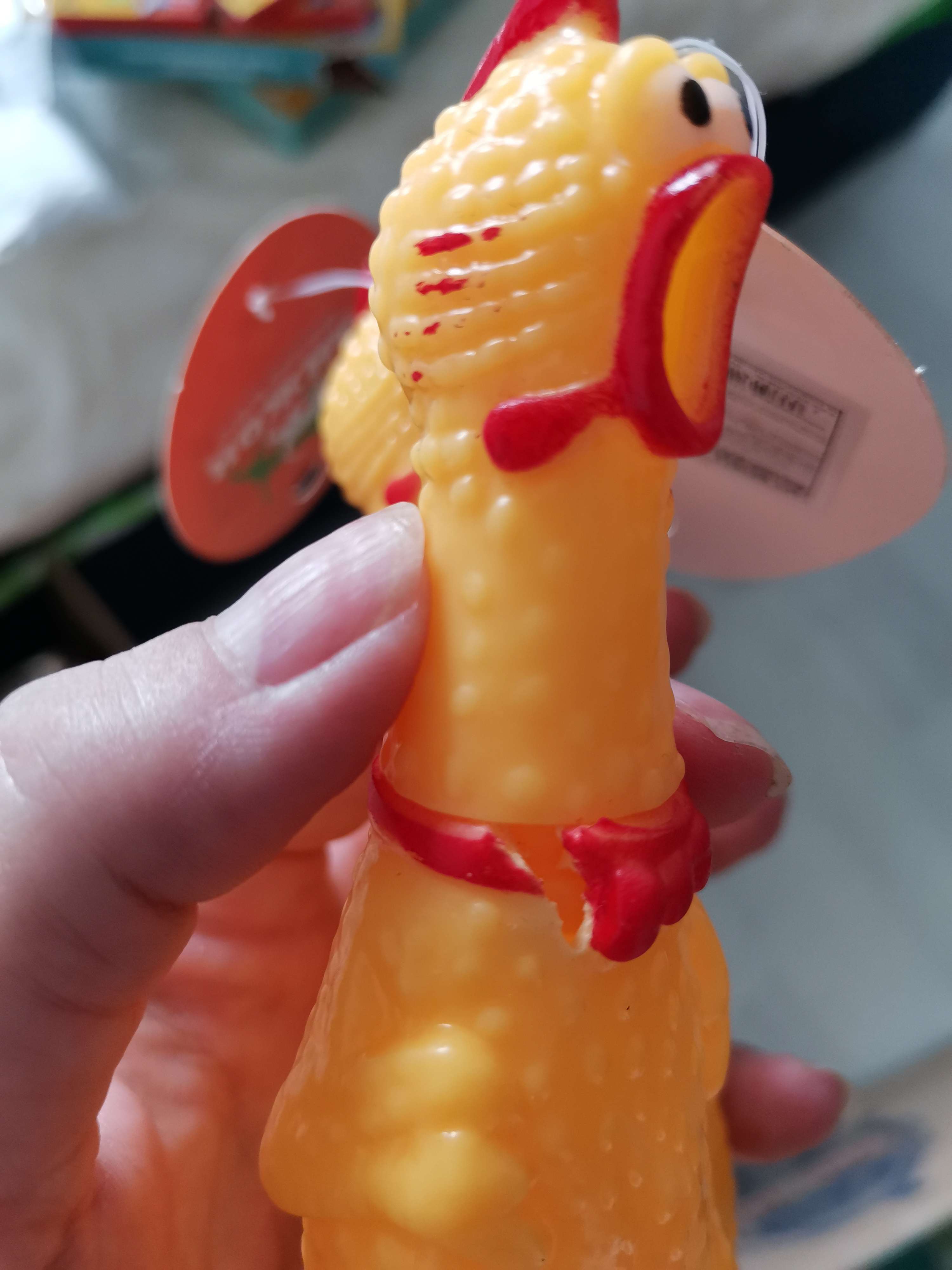 Фотография покупателя товара Игрушка пищащая "Задумчивая курица" малая, 16,5 см, жёлтая - Фото 27