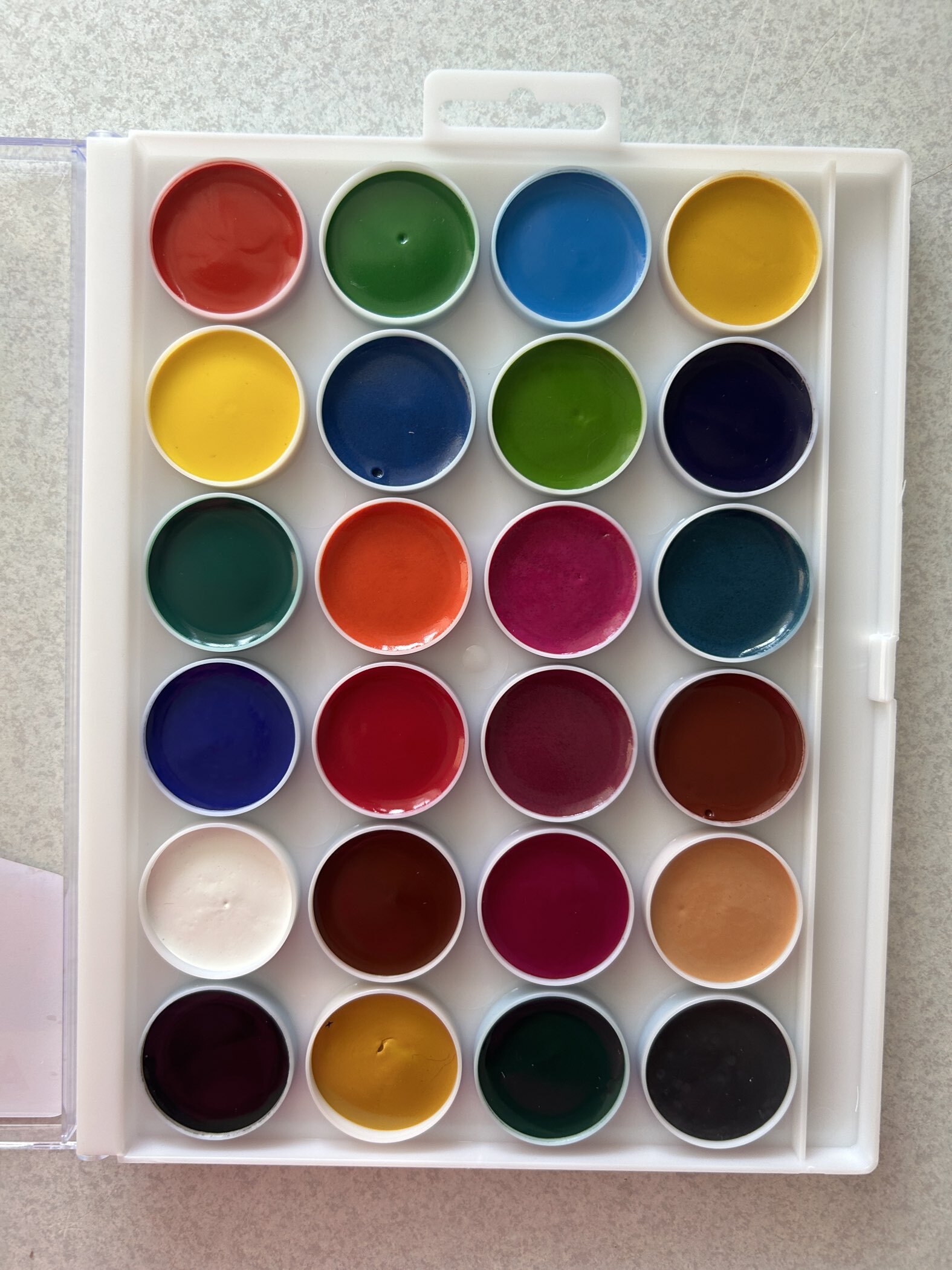 Фотография покупателя товара Акварель медовая, 24 цвета «Кошечка мари», европодвес - Фото 4