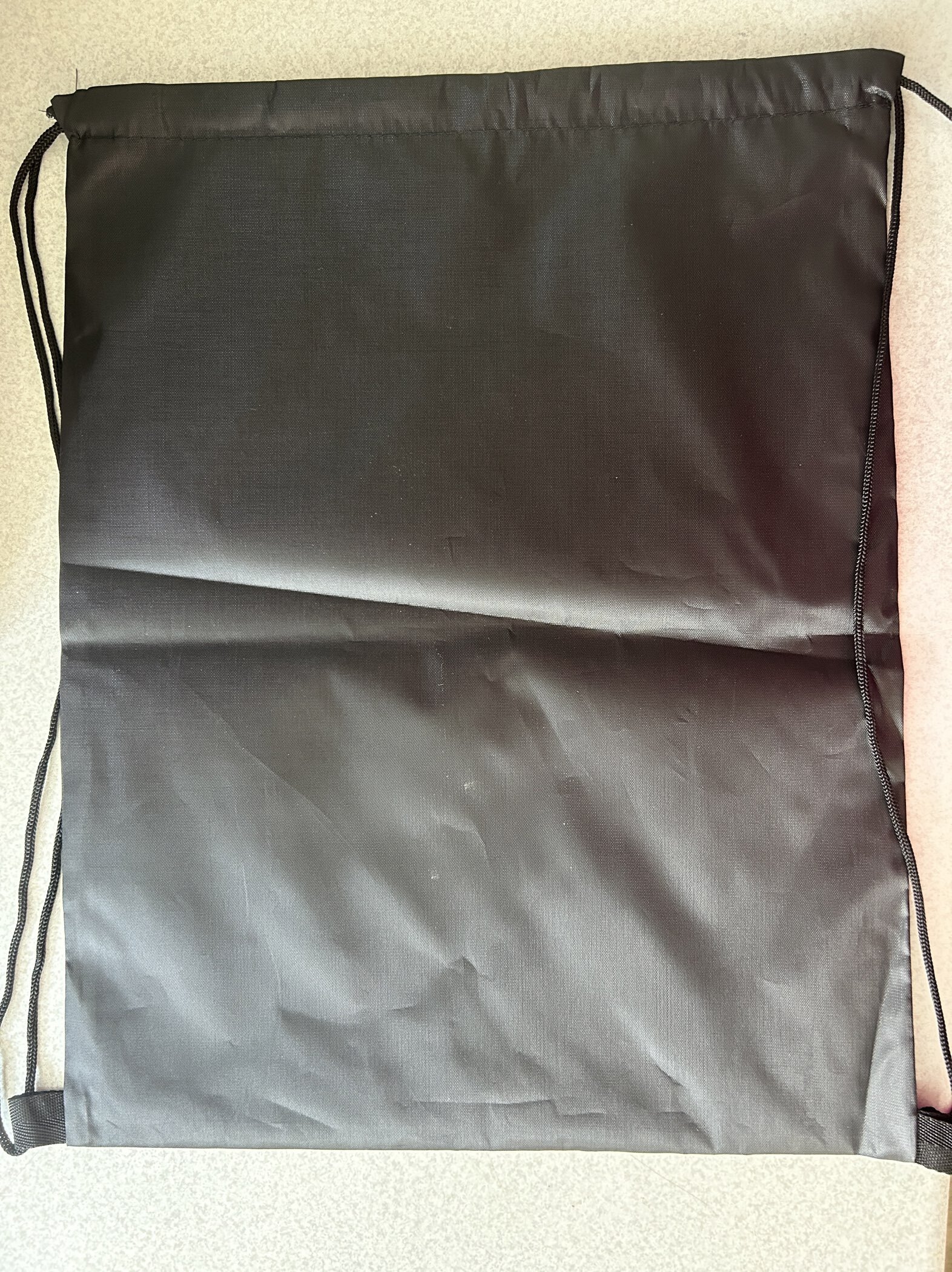 Фотография покупателя товара Мешок для обуви TEXTURA на шнурке, однотонный, размер 35×0.5×43 см, чёрный - Фото 1