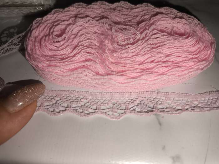 Фотография покупателя товара Кружево капроновое, 15 мм × 10 ± 1 м, цвет белый №1 - Фото 1