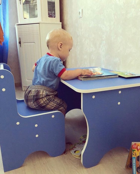 Фотография покупателя товара Комплект детской мебели «Лучший сыночек», цвет голубой - Фото 2