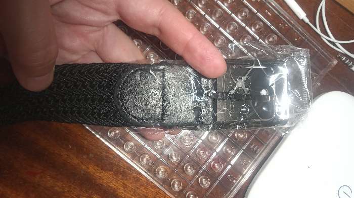 Фотография покупателя товара Ремень мужской, ширина 3,5 см, пряжка металл, цвет чёрный - Фото 2