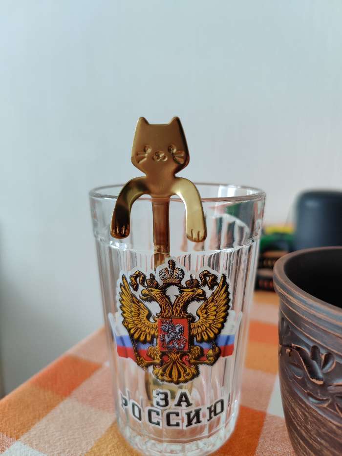 Фотография покупателя товара Ложка чайная из нержавеющей стали Magistro «Котик», длина 11,5 см, цвет серебряный - Фото 5