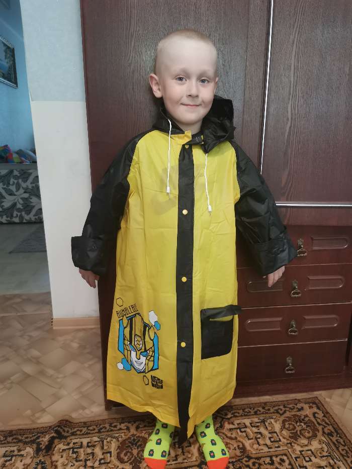Фотография покупателя товара Дождевик детский, размер L, 110-120 см , Трансформеры