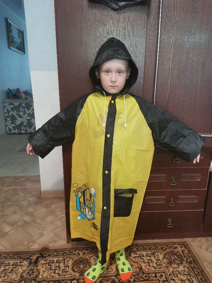 Фотография покупателя товара Дождевик детский, размер L, 110-120 см , Трансформеры